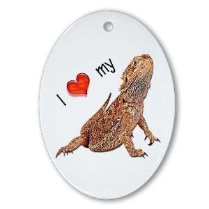  I luv my Bearded Dragon Pets Oval Ornament by  