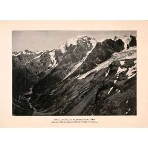  1899 Print Ortler Mountain Range Alps Tyrol 
