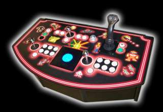   lighted buttons steel joysticks flight stick and lighted trackball