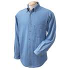 Harriton Mens 6.5 oz. Long Sleeve Denim Shirt, LIGHT DENIM, X Large