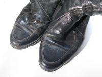 Florsheim Black Leather Beatle Boots Zip Ankle Mens 9.5E 9 1/2 E Wide 