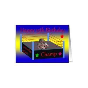 15th Birthday, Raccoons wrestling Card