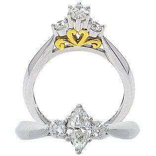 by Kenneth David® 1/2 cttw Diamond Solitaire Marquise Engagement Ring 
