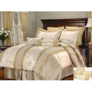  Gold Dust King 8 Piece Bed In A Bag Comforter Set