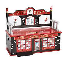 Firefighter Toy Box Bench   Levels Of Discovery   BabiesRUs