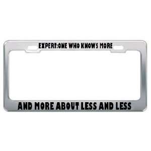   Less And Less Careers Professions Metal License Plate Frame Holder