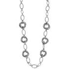 ELLE Jewelry Sterling Silver Interlocking Rings Multi Station Necklace