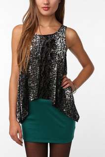 UrbanOutfitters  Sparkle & Fade Burnout Tulip Back Tank Top