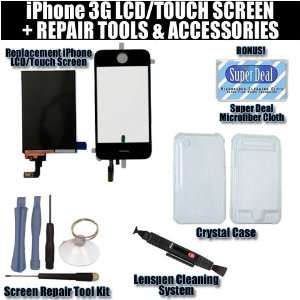  Screen + Tools & Accessories ( Case & Cleaner ) for iPhone 3G   Fix 