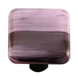  Swirl Cabinet Knob in Black / Dusty Lilac Post Color 