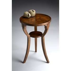  Butler Wood Olive Ash Burl Round Accent Table Patio, Lawn 