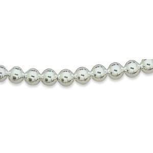  24 10mm Sterling Silver Bead Necklace Jewelry