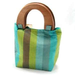  Sublime Turquoise Wooden Handle Purse 