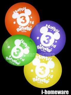 Mickey Mouse Birthday Party 8x Pcs 3 rd Balloons m997  