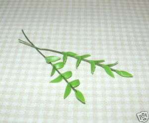 Miniature Multi Leaf Stems (2), Light Green DOLLHOUSE  