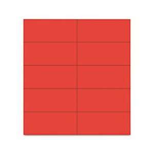  Dry Erase Magnetic Tape Strips, Red, 2 x 7/8, 25/Pack 