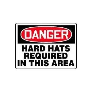  DANGER DANGER HARD HATS REQUIRED IN THIS AREA Sign   36 x 