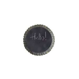  Round Tin Fluted Wall Tray Chalkboard