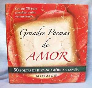 GRANDES POEMAS DE AMOR 50 Poetas + CD SPANISH *NEW*  