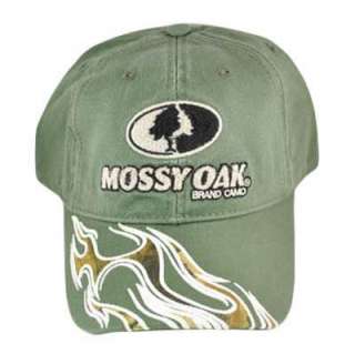 MOSSY OAK BRAND CAMO GREEN COTTON HAT CAP ADJ NEW HUNT  