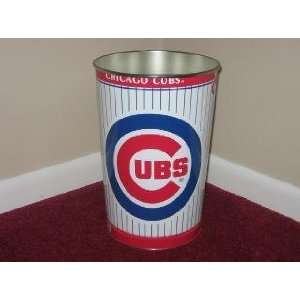 CHICAGO CUBS 15 Tall Tapered WASTEBASKET / GARBAGE CAN with Team Logo 