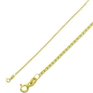   14K Gold Chain Cobra Chain 1.5mm 18 Italy Yellow Gold Necklace