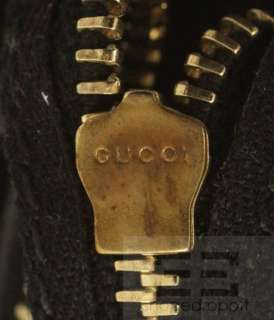 Gucci Black Suede Monogram Shearling Jolicoeur Large Tote Bag  