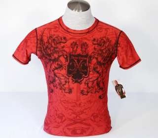 Xtreme Couture Mens Red Tattoo Rash Guard Shirt XL NWT  