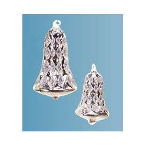   of 12 Silver Diamond Pattern Multi Sized Christmas Bell Ornaments 5