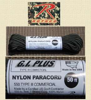 550 Paracord Rescue Cord 50FT Parachute By Rothco NWT  