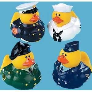 1 Dozen Armed Forces Rubber Duckies Toys & Games