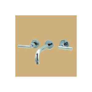  Aqua Brass Inwall lavatory set 82296pc Polished Chrome 