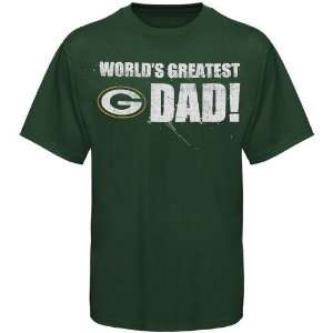  Green Bay Packers Logo Worlds Greatest Dad Mens T shirt 
