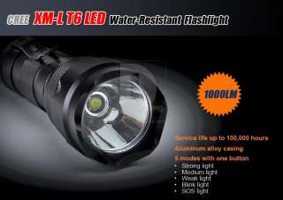 UltraFire 1000Lm WF502B CREE XM L T6 LED Flashlight Torch 5 Mode 