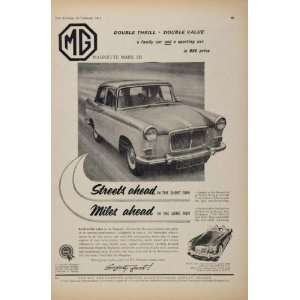  1961 Ad Vintage MG Magnette Mark III British Sports Car 