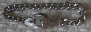 Chain Bracelet Speidel T A Avon Buckle Nickel Silver  