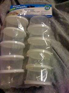   Fresh 10 small mini plastic storage containers for food, crafts, etc