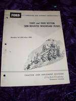 Ford 3 & $ Bottom Moldboard Plows Operators Manual  