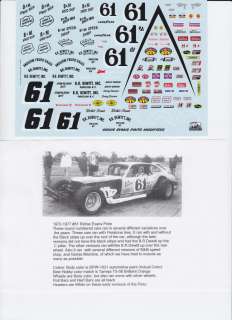 61 Richie Evans 1972 77 Ford Modified Decals  
