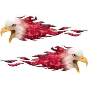  Inferno Bald Eagle Flames Pink   8 h x 24 w Everything 