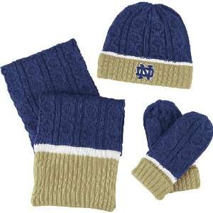   Notre Dame Fighting Irish Womens Cable Knit Set