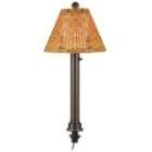   Living Concepts Bronze Umbrella Table Lamp with Honey wicker shade