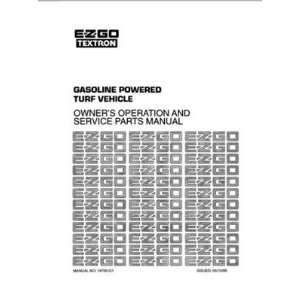  EZGO 19700G1 1985 Owner Operator and Service Manual for Gas 