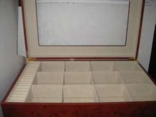    Display Case Watch Jewelry Box Storage Gift Compartments  