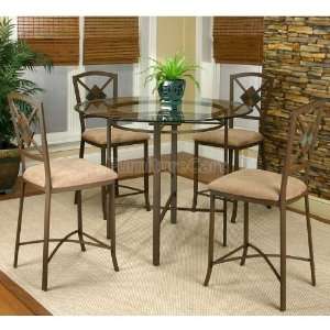   Glass Top Counter Height Dinette W2550 41 49 dr set