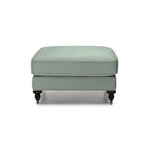    Sonoma Home Bedford Ottoman, Leather, Light Blue