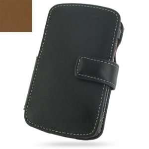  PDair Brown Leather Book Style Case for Motorola Q9m / Q9c 