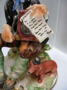 Vintage Original Arnart Japan Hobo Dachshund Doxie Figurine Sculpture 