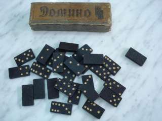 1940s VINTAGE DOMINO GAME   BOXED FULL SET  