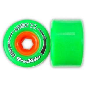 Abec 11 Center Set Freerides Green   Set of 4 Wheels (81A / 72MM)